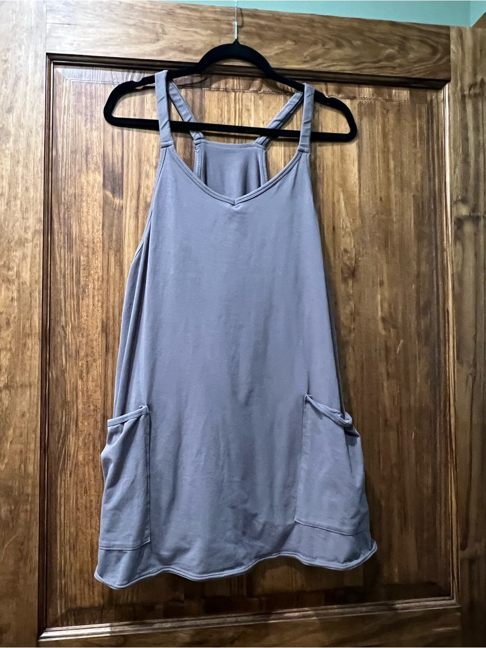 Amazon Women's Lavender Gray Pocket Tank Tunic